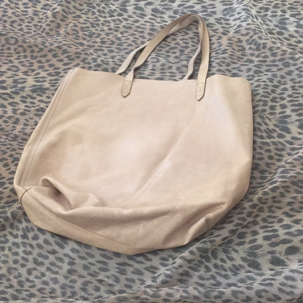 Madewell leather beige bag